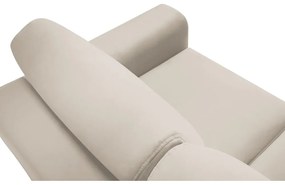 Divano beige allungabile e con contenitore con rivestimento in velluto 235 cm Kyoto – Cosmopolitan Design