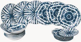 Servizio di piatti in porcellana Blue, 6 persone, set da 18