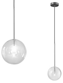 Lampada da soffitto a sospensione con sfera di vetro 15cm APP1682-1CP