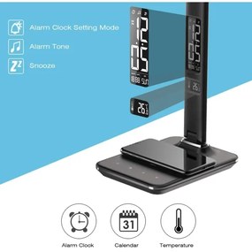 Brilagi - Lampada LED dimmerabile con ricarica wireless REGINA LED/8,5W/230V nero