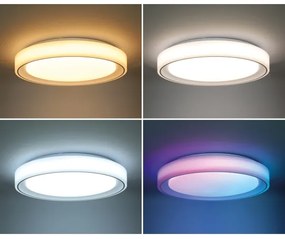 Solight WO8015 - Plafoniera LED RGB dimmerabile FLOCO LED/30W/230V+RGB/6W+RC d.40cm