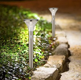 4 pezzi - Lampioncino Solare per vialetti da 600 Lumen