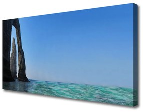 Foto quadro su tela Paesaggio marino roccioso 100x50 cm
