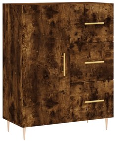 Credenza Rovere Fumo  69,5x34x180 cm in Legno Multistrato