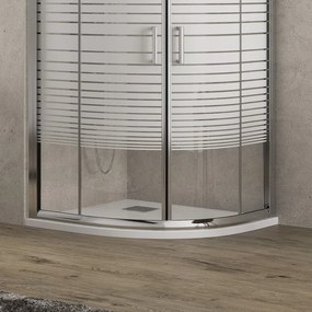Box doccia 90x90 semicircolare vetro serigrafato altezza 180cm | K400 - KAMALU