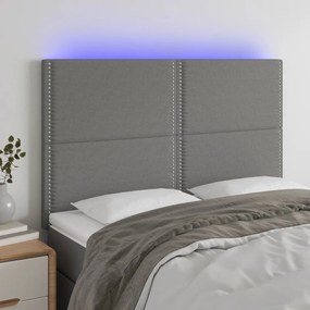 Testiera A Led Grigioscuro 144x5x118/128cm İntessuto /