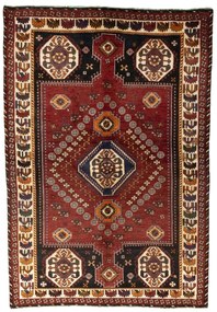 Shiraz Tappeto persiano 230x160 Rosso (Iran) Annodato A Mano