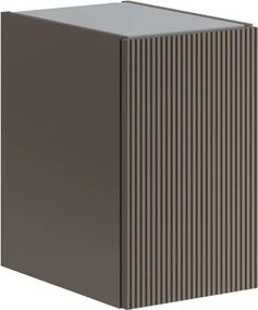 Estensione per mobile da bagno Opera 1 anta, cannettato laccato opaco grigio carbone L30 x H50 x P45.5 cm