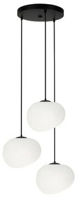 Lampadario a sospensione con filo STONES 3xE27/40W/230V