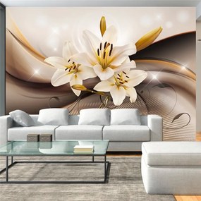 Fotomurale  Golden Lily  Colore Marrone, Dimensioni e Misure 100x70