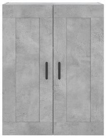 Credenza grigio cemento 69,5x34x180 cm in legno multistrato