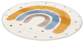 Tappeto per bambini giallo ocra e avorio ø120 cm Joyful Gold – FD