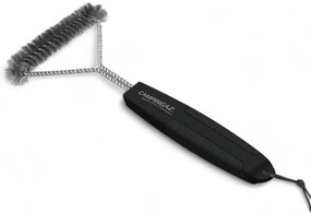 Spazzola triangolare per pulizia barbecue in acciaio inox ideale per rimuovere incrostazioni da griglie e piastre 32 cm