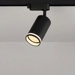 Faretto per sistema a binario monofase PIPE 1xGU10/10W/230V nero