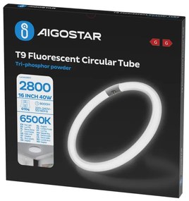 Tubo fluorescente T9 G10q/40W/230V 6500K - Aigostar