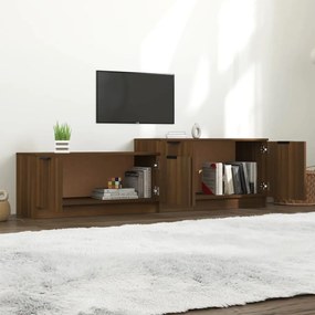 Mobile tv rovere marrone 158,5x36x45 cm in legno multistrato