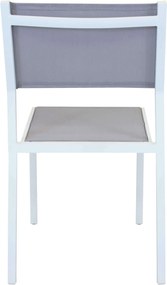 DEXTER - set tavolo in alluminio cm 200/300 x 100 x 74 h con 8 sedie Aulus