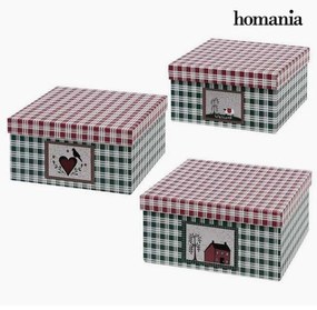 Scatola Decorativa Homania (3 uds) Cartone