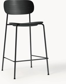 Sedia alta in metallo e legno Co