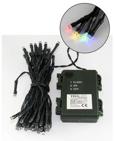 Catena natalizia LED da esterno 50xLED/2 funzioni 5,4m IP44 multicolore