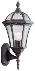 Capri outdoor uplight - alluminio, marrone rustico e vetro, ip44