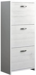 Scarpiera 3 ante doppia profondità L 50 x H 113 x P 25 cm 12 paia, grigio