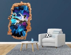 Adesivo murale per tifosi di calcio con effetto 3D 115 x 180 cm