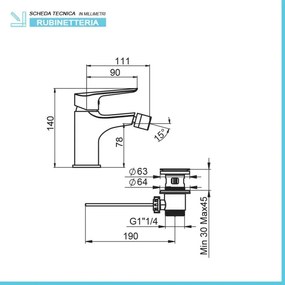 Set miscelatori lavabo bidet e doccia incasso cromati Artis Punta+ piletta inclusa