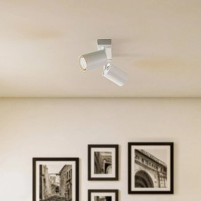 SIGMA Faretto da soffitto Zoom, a 2 luci, bianco