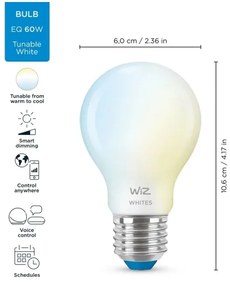 Lampadina LED dimmerabile A60 E27/7W/230V 2700-6500K CRI 90 Wi-Fi - WiZ