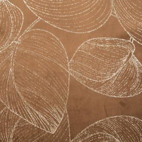 Tovaglia centrale in velluto con stampa di foglie marrone lucido Larghezza: 35 cm | Lunghezza: 180 cm