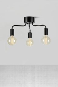 Plafoniera nera con paralume in metallo 38x38 cm Avery – Markslöjd