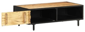 Tavolino da salotto 105x50x35 cm in legno di mango grezzo