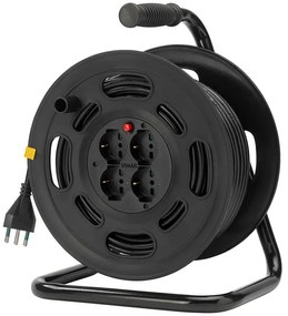 Avvolgicavo VIMAR 45m cavo H05VV-F 3G1 mm² 4 prese tipo f spina Schuko per giardinaggio