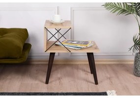 Comodino CROSS 55x50 cm marrone