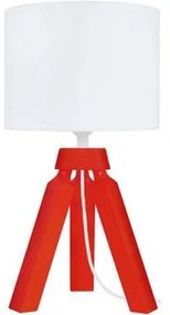 Tosel  Lampade d’ufficio lampada da comodino tondo legno rosso e bianco  Tosel