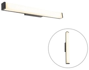 Lampada da parete moderna per bagno nera 62 cm IP44 - Cascada