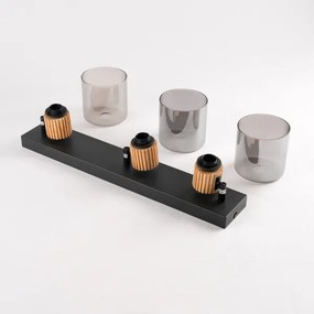 Brilagi - Faretto HYGGE 3xE14/15W/230V nero/fumé