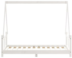 Giroletto per bambini bianco 80x160cm in legno massello di pino