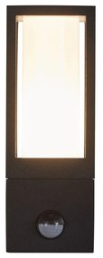 Applique Moderna Viale Alluminio Nero Policarbonato 1 Luce Gu10