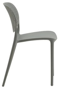 Set di sedie MAIORCA in polipropilene grigio, impilabili