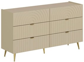 Comò 6 cassetti Beige  - NORSIM di PASCAL MORABITO