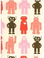 Ferm Living Carta da parati Robots - red robots