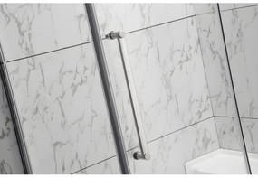 Parete doccia angolare con piatto della doccia e seduta L122 x l81 x H190 cm - DELIA