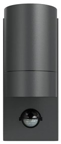 Applique cilindrica da Esterno IP65 GU10 con sensore Movimento - Nera