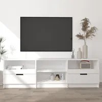 Mobile per TV Bianco Lucido 150x33,5x45cm Legno Ingegnerizzato cod mxl 14054