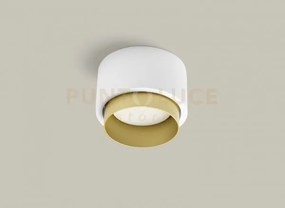 Syme lampada da soffitto 1 luce tonda ottone in gesso