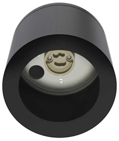 Applique da soffitto IP54 GU10 in Alluminio e Vetro - Nera Colore del corpo Nero