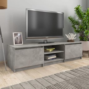 Mobile tv grigio cemento 140x40x35,5 cm in truciolato