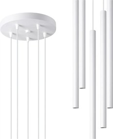 Lampadario bianco in metallo ø 25 cm Fideus – Sollux